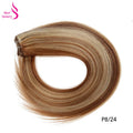 Real Beauty Platinum Blond Brazilian Straight Hair Weave Bundles 14"-28" Hight Ratio Remy Hair Extensions Brown #4 Blond P6/613#