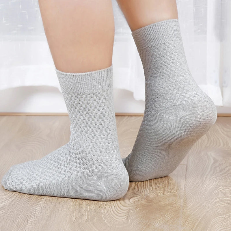New Bamboo Fiber Men Socks Classic Deodorant Business Brand Crew Socks Men High Quality Casual Compression Socks 5pairs / lot