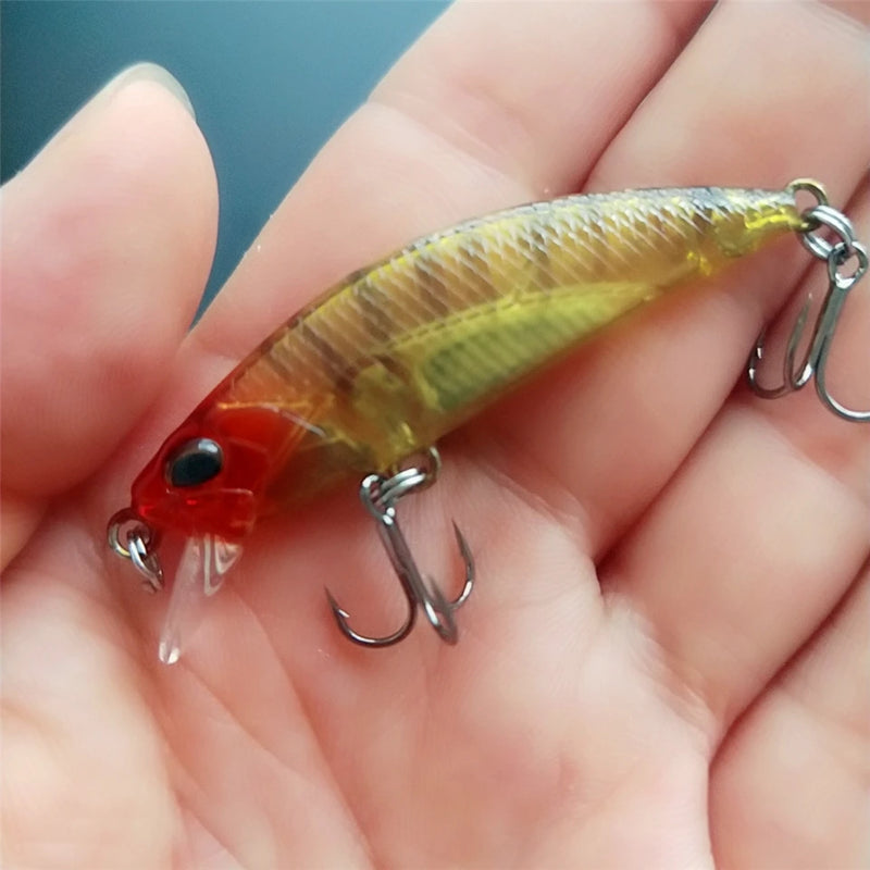 Tsurinoya 4PC 50mm 5g Sinking Minnow Artificial Bait for Trout Bass Fishing Wobbler Laser Hard Long Cast Fishing Lure DW63
