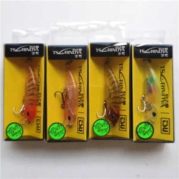 Tsurinoya 4PC 50mm 5g Sinking Minnow Artificial Bait for Trout Bass Fishing Wobbler Laser Hard Long Cast Fishing Lure DW63