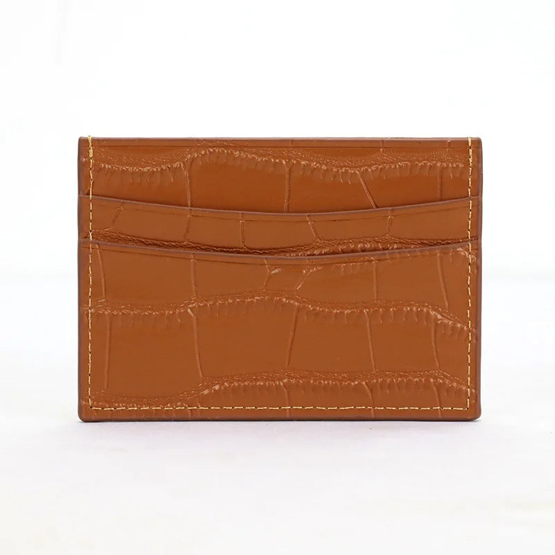 Classic Crocodile Pattern Card Holder Men Women Genuine Leather Leather Credit Card Case ID Card Holder Wallet Purse Pouch