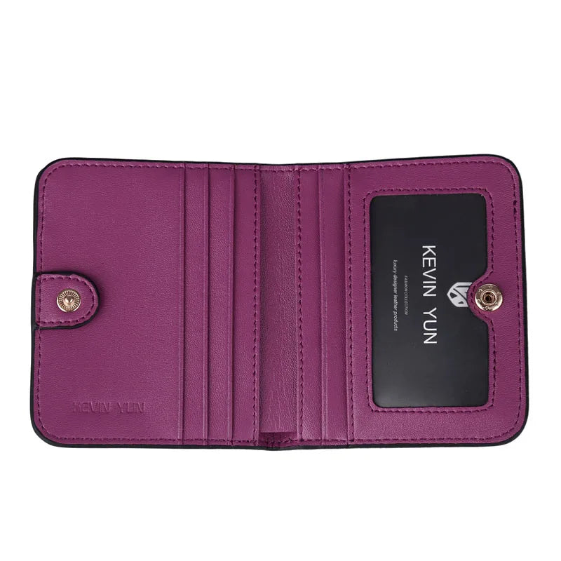 Fashion Split Leather Women Wallets Mini Purse Lady Small Leather Wallet with Coin Pocket