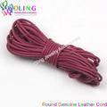 OlingArt 2mm 5M/Lot Craft Color Round Genuine Leather Cord Golden Silver DIY Necklace Bracelet Earrings Choker Jewelry Making