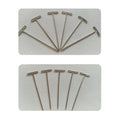 50pcs Tpins Long 32mm Silver T Shape Needles Pin For Wigs Hair Weaving Tools Salon Styling Tools Mannequin Head Wig Stand