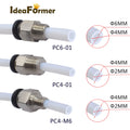 5Pcs/Lot 3D Printer Blue/Black Pneumatic Connector Thread M6/M10 Quick Jointer for 1.75/3.0mm Filament Feeder Pipe Push Parts.