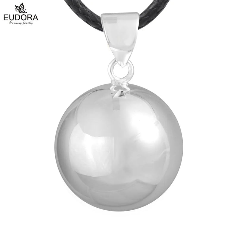 Eudora Harmony Ball Pendant Necklace Pregnancy Chime Ball Mexcian Bola Pendants Wishing Balls Fine Jewelry for Women Best Gift