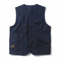 Men Vests Men's Summer Sleeveless Multi-pocket Vest Vintage Casual Wear Cotton Short Vest Safari Style Vest Coat Waistcoat Male