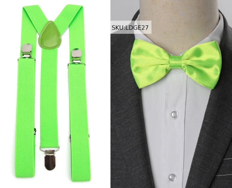 Suspenders Bow Tie Set Men Fashion Suspensorio for Man | SAMAG