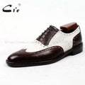 cie round toe brown white bespoke men shoe custom handmade 100%genuine calf leather outsole breathable men's oxford shoe ox438