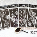 6pcs/lot  Mehndi Indian Henna Tattoo Stencil reuseable Henna Tatoo Template Professional Tattoos Stencil For hand Painting bride