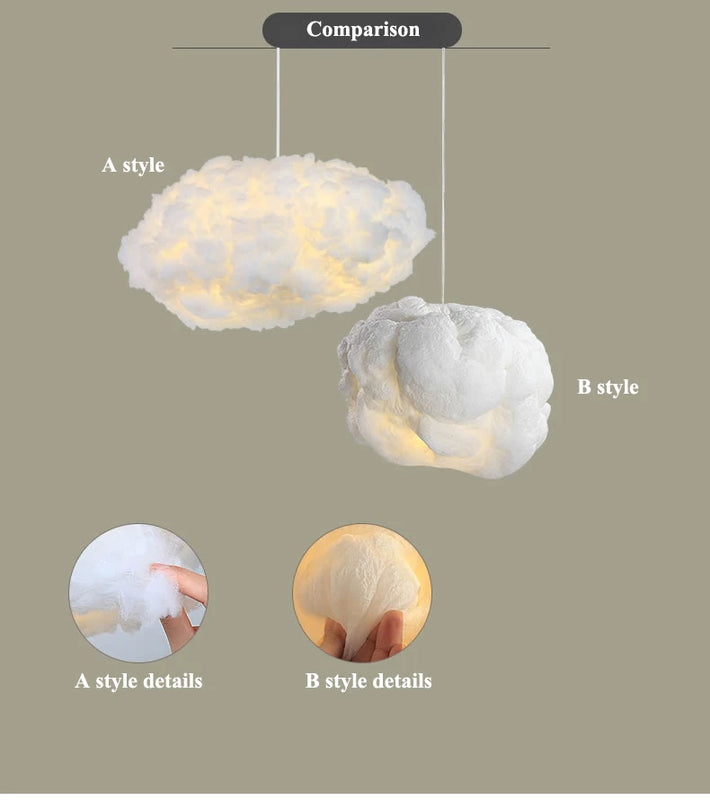 Modern Floating Cloud Led Pendant Light Living Dining Room Chandelier Lighting Bedroom Lampara Restaurant Hanging Lamp Luminaire