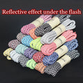 1Pair 3M Reflective Shoelaces for Sneakers Shoe laces Safety reflective Shoelace Round Laces Shoes Strings 100/120/140/160cm