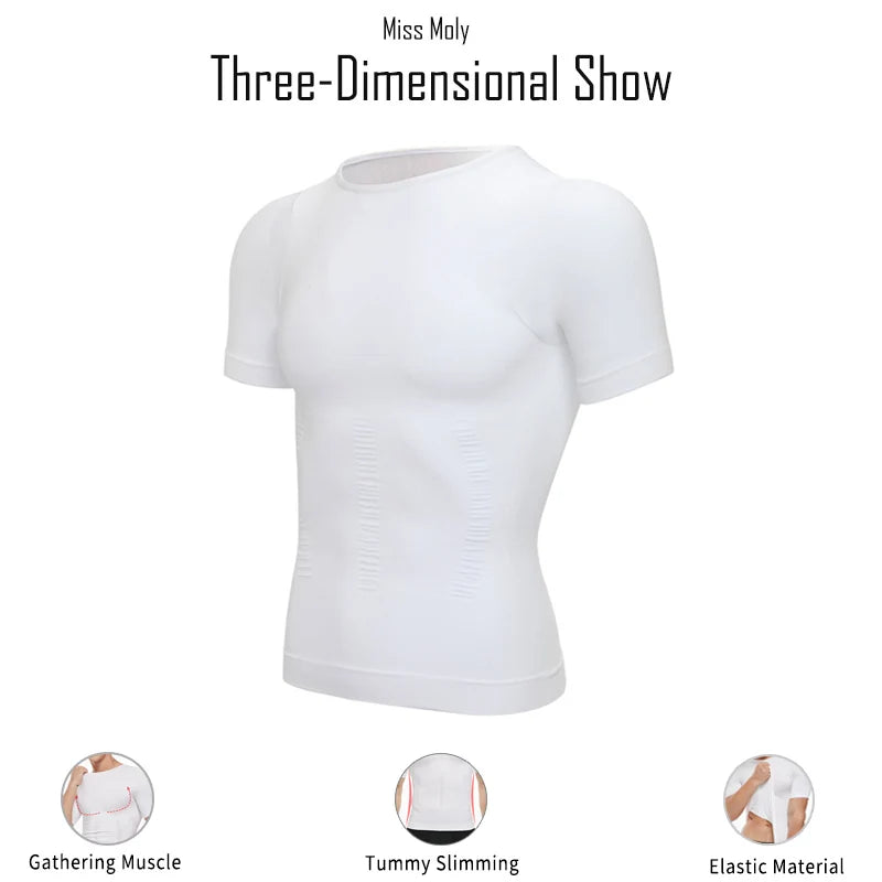 Mens Slimming Body Shaper Chest Compression Shirts Gynecomastia Abdomen Slim Vest  Tummy Control Shapewear Waist Trainer Corset