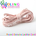 OlingArt 2mm 5M/Lot Craft Color Round Genuine Leather Cord Golden Silver DIY Necklace Bracelet Earrings Choker Jewelry Making