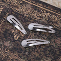 1 Pack 50pcs Silver Tone Snap Hair Clips Craft Bow Headwear Decoration DIY 4/5/6cm Hot