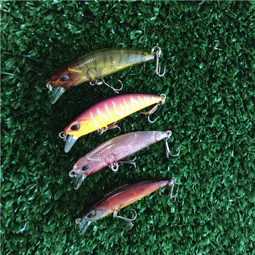 Tsurinoya 4PC 50mm 5g Sinking Minnow Artificial Bait for Trout Bass Fishing Wobbler Laser Hard Long Cast Fishing Lure DW63