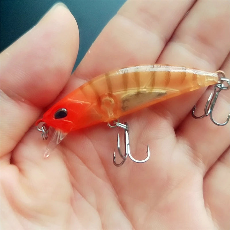 Tsurinoya 4PC 50mm 5g Sinking Minnow Artificial Bait for Trout Bass Fishing Wobbler Laser Hard Long Cast Fishing Lure DW63