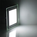 6W 9W 12W 18W 24W LED Panel Downlight Square Glass Panel Lights Ceiling Recessed Lamps LED Spot Light AC85-265V With adapter