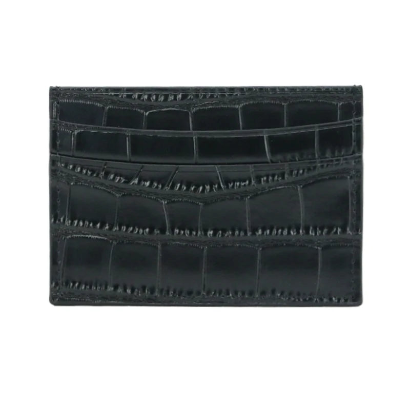 Classic Crocodile Pattern Card Holder Men Women Genuine Leather Leather Credit Card Case ID Card Holder Wallet Purse Pouch