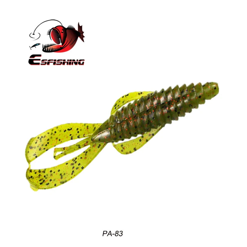 ESFISHING Hot Jigging Silicone Bait Rage Bug Craw 100mm Wobblers for Pike Bass Pesca Artificial Ned Fishing Lure Salts