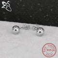 2.5-6mm Ball Stud Earrings 925 Sterling Silver High Quality Ear Studs Piercing Cartilage Small Balls Earring Body Accessories