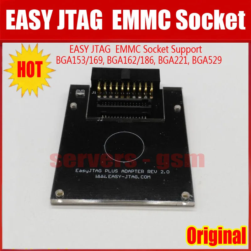 2026 NEW Original EASY JTAG EMMC Socket Adapter ( Support eMMC BGA153/169, BGA162/186, BGA221,BGA529)