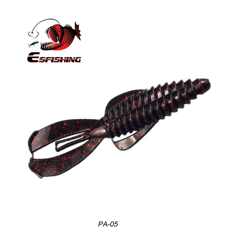 ESFISHING Hot Jigging Silicone Bait Rage Bug Craw 100mm Wobblers for Pike Bass Pesca Artificial Ned Fishing Lure Salts