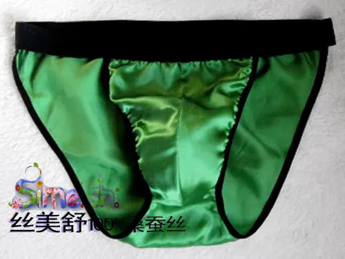 100% Mulberry Silk Men Panties Male Sexy Underwear