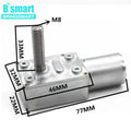 Bringsmart DC Worm Motor 6v 12v Geared Reducer JGY - 370 Self - lock Turbine M8 33mm Length Screw Shaft Customized | SAMAG