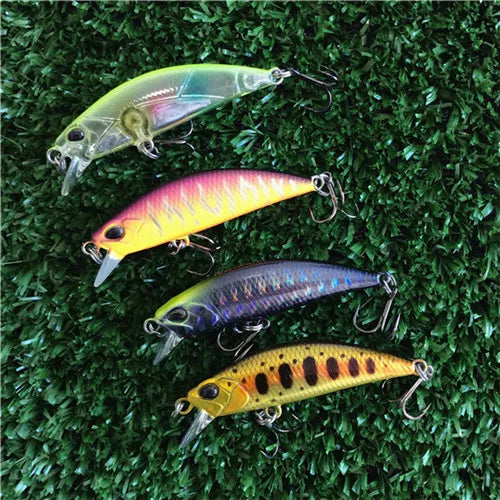 Tsurinoya 4PC 50mm 5g Sinking Minnow Artificial Bait for Trout Bass Fishing Wobbler Laser Hard Long Cast Fishing Lure DW63