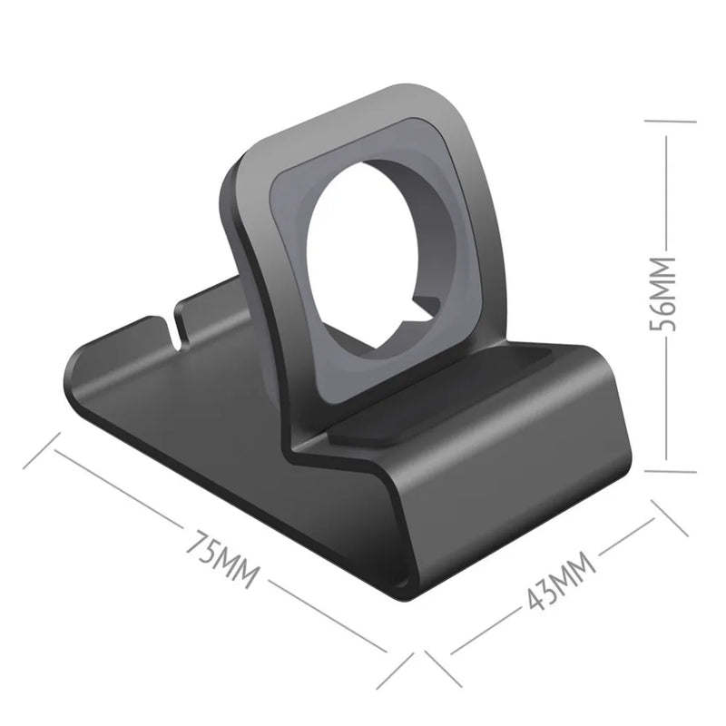 Aluminum Charger Stand for Apple Watch,Dock Station Charging Holder for iWatch Ultra 1 2/10/9/SE/8/7/6/5/4/3/2/1 Silicon Bracket