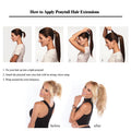 Straight Human Hair Ponytail Wrap Around Horsetail Clips-In Brazilian Remy Hair Ponytail Wig 120g