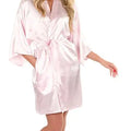New Black Chinese Women's Faux Silk Robe Bath Gown Hot Sale Kimono Yukata Bathrobe Solid Color Sleepwear S M L XL XXL NB032