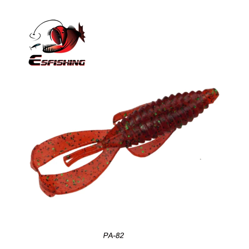 ESFISHING Hot Jigging Silicone Bait Rage Bug Craw 100mm Wobblers for Pike Bass Pesca Artificial Ned Fishing Lure Salts