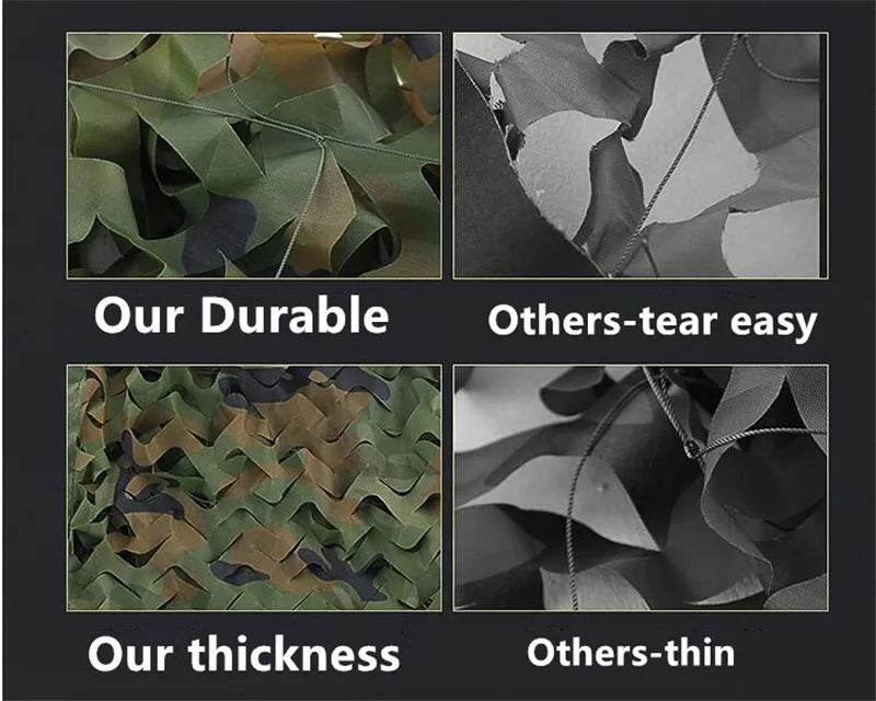 4x5m 2x3m Camouflage Net Camo Netting Army Nets Shade Mesh Hunting Garden Car Outdoor Camping Sun Shelter Tent