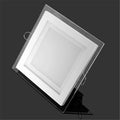 6W 9W 12W 18W 24W LED Panel Downlight Square Glass Panel Lights Ceiling Recessed Lamps LED Spot Light AC85-265V With adapter
