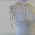 FREE SHIPPING STYLE A36 Gold Colour CHAIN DOUBLE SHOULDERS CHAIN JEWELRY 3 COLORS