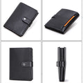 CONTACT'S Top Quality Genuine Cow Leather Wallet Men Hasp Design Short Purse With Passport Photo Holder For Male Clutch Wallets