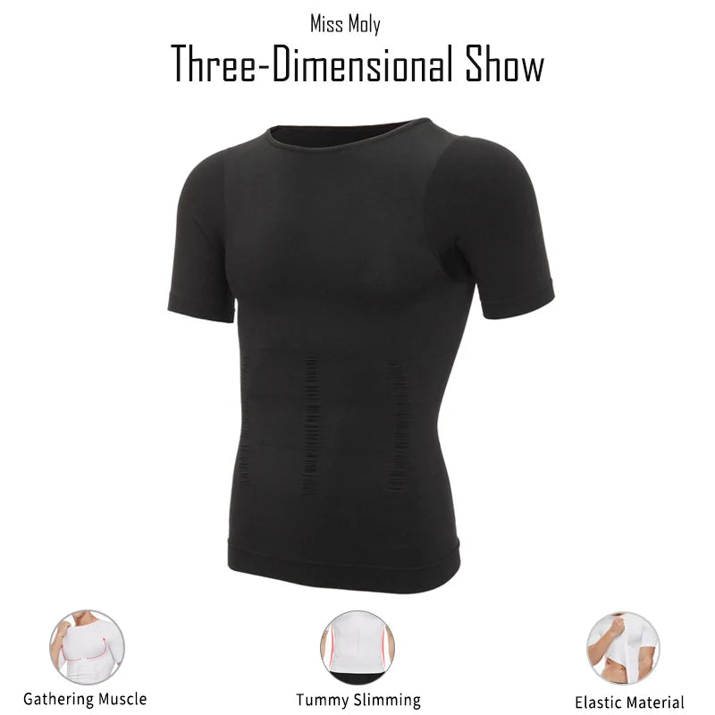 Mens Slimming Body Shaper Chest Compression Shirts Tummy Control Shapewear Gynecomastia Abdomen Slim Vest Waist Trainer Corset