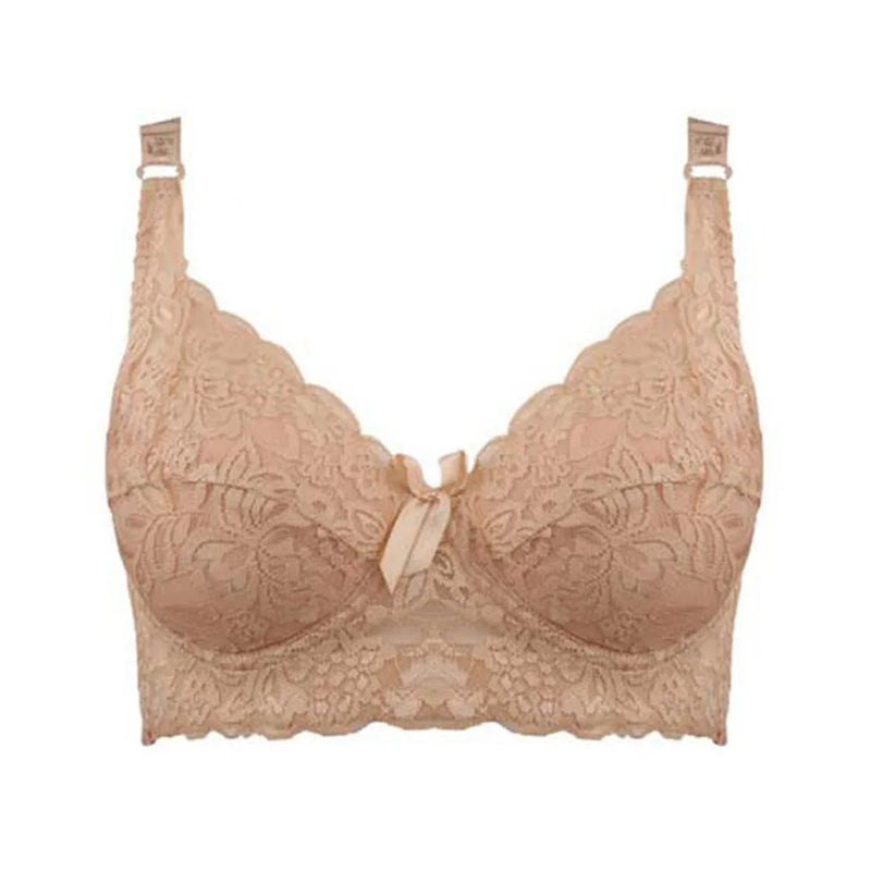 Hot Full cup thin underwear small bra plus size wireless adjustable lace Women's bra breast cover B C D cup Large size Lace Bras