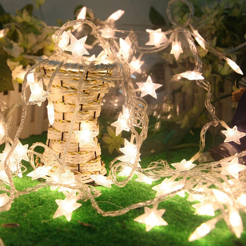 1.5m/3m/6m/10m LED Star String Lights Christmas Garland Battery USB Powered Wedding Party Curtain String Fairy Lamps For Home