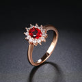 ZHOUYANG Princess Kate Blue Gem Created Blue Crystal Silver Color Wedding Finger Crystal Ring Brand Jewelry for Women ZYR076