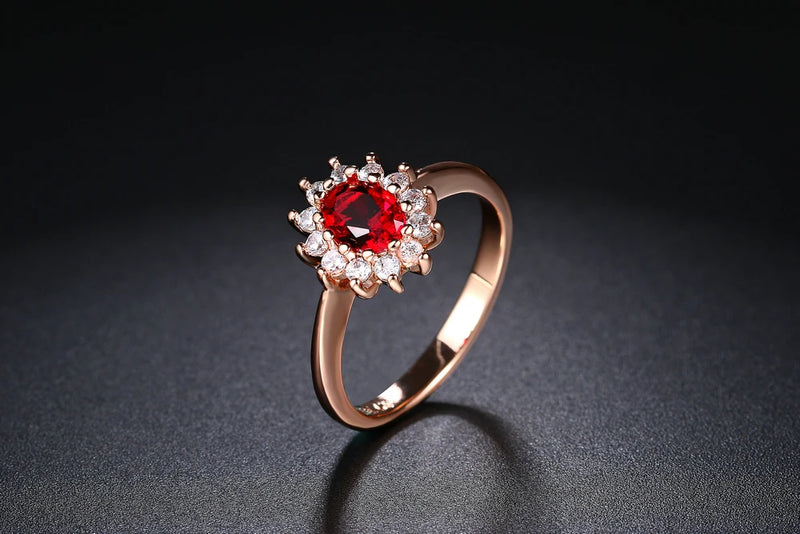 ZHOUYANG Princess Kate Blue Gem Created Blue Crystal Silver Color Wedding Finger Crystal Ring Brand Jewelry for Women ZYR076