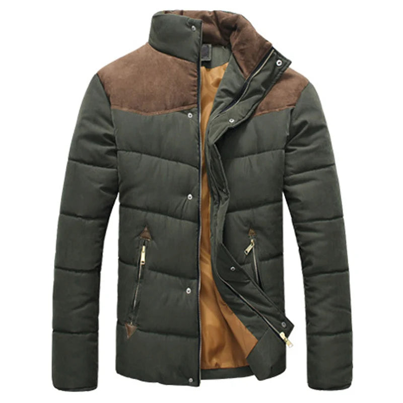 DIMUSI Winter Jacket Men Warm Casual Parkas Cotton Stand Collar Winter Coats Male Padded Overcoat Outerwear Clothing 4XL