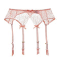CYHWR Luxury Half Cup Lace Transparent Sexy Lingerie Ultra-thin Solid Shell Style 4 Pieces/Lots Bra Set and Garter and Stocking