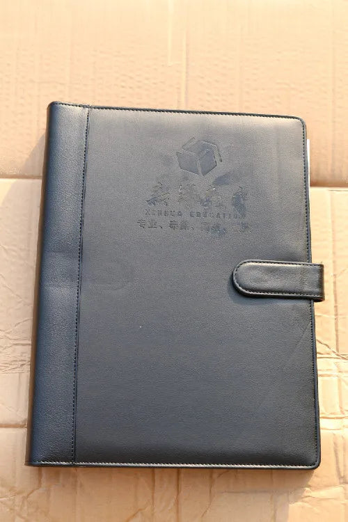 Creative Leather A4 File folder Padfolio multifunction organizer planner notebook ring binder Busniess School office Supplies