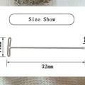 50pcs Tpins Long 32mm Silver T Shape Needles Pin For Wigs Hair Weaving Tools Salon Styling Tools Mannequin Head Wig Stand