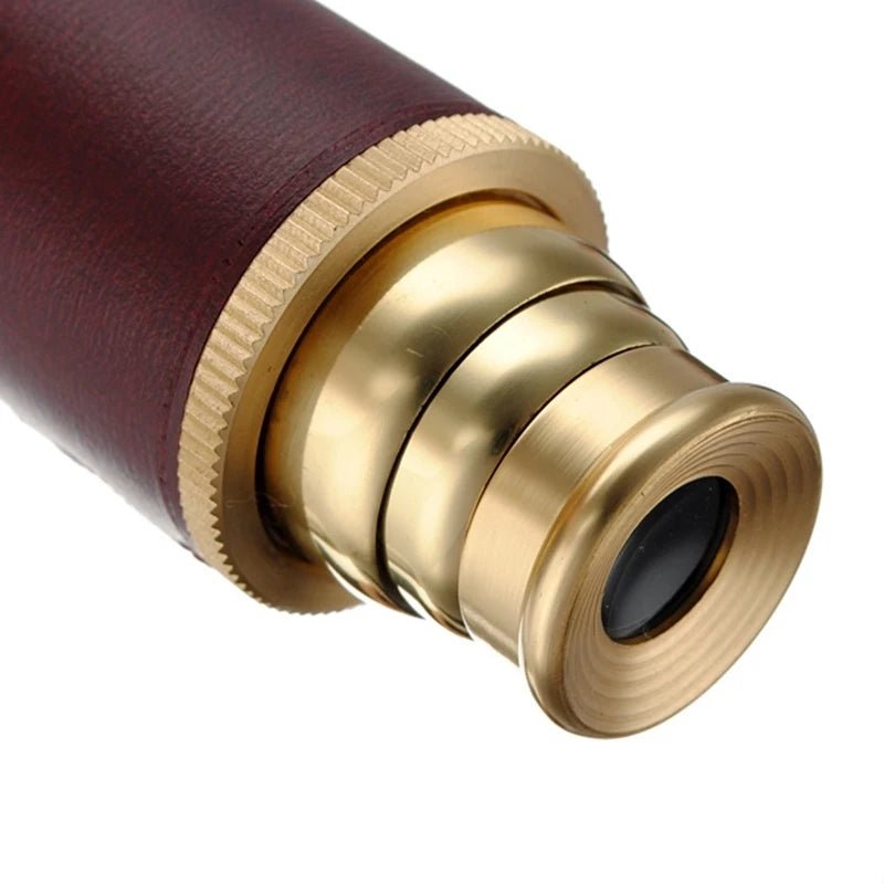 Pirates of The Caribbean 25x30 Telescopio Monocular Telescope Optics Spyglass Nautical Brass Maritime Outdoor Camping Genuine