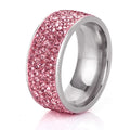 High Quality New arrival Fashion gift Charm Party New arrival rhinestone wedding jewelry Stainless Steel CZ Crystal Rings