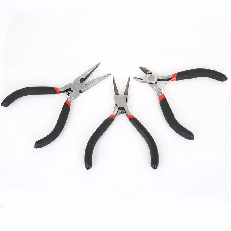 1 - 3Pcs/Set Jewelry Making Pliers Set Stainless Steel Needle Nose Hand Tool Black 11 - 13cm - Visuel 4 | SAMAG